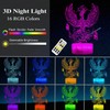POSSHE Phoenix Night Light, Phoenix 3D Illusion Lamp, Phoenix Stuff