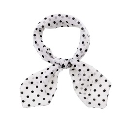Boao Polka Dot Scarf 1950s Chiffon Scarf Retro Hair Tie 50s Sheer Square Neck Head Scarf Vintage Neckerchief for Women