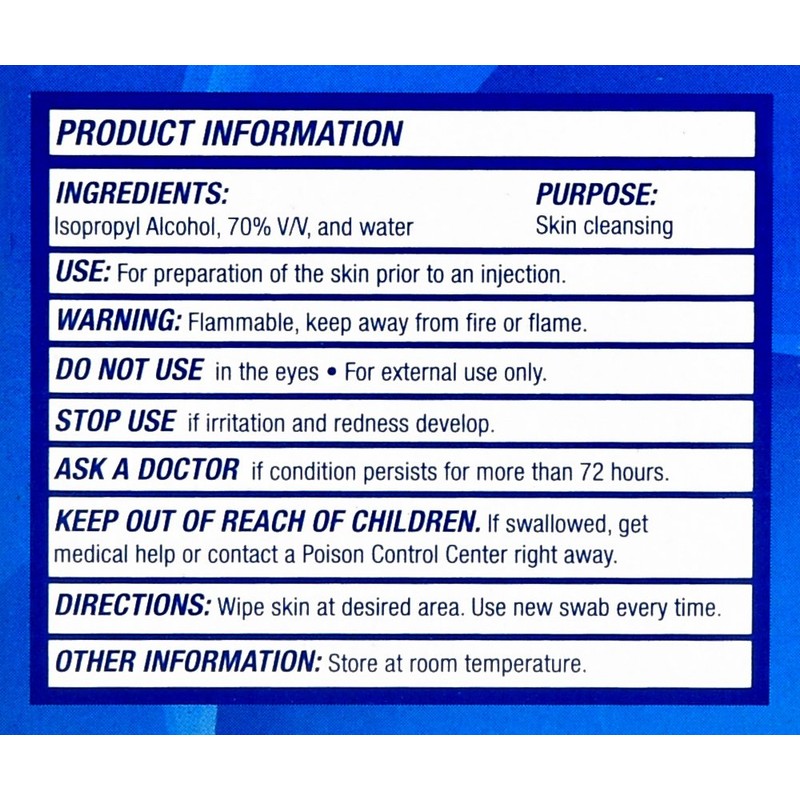 ReliOn Sterile Alcohol Swabs, 200 count, (Pack of 2)