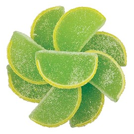 NY Spice Shop Fruit Slices Jelly Candy - 1 Pound Key Lime Candied Fruit - Fruit Candy Slices - Bulk Gummy Candy Slices - Old Fashioned Candy For Sweet Lovers
