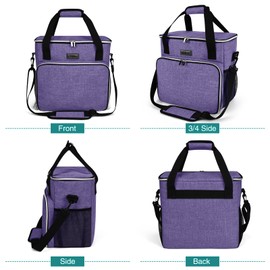 BAGLHER Dog Travel Bag, Pet Travel Bag (ALL Pet Travel Supplies), With 2 Pet Food Containers and 2 Collapsible Silicone Bowls; Essential Kits for Pet Travel Purple