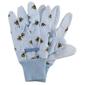 Cotton Grip Triple Pack Bees Gardening Gloves - M8