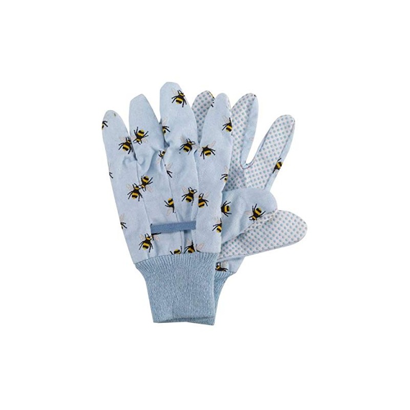 Cotton Grip Triple Pack Bees Gardening Gloves - M8
