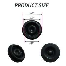 24Pcs Rubber Grease Plugs Hub Dust Cap, Trailer Hub Bearing Dust Caps, Trailer Axle Wheel Hub Cap for Trailer Dexter Lube RV Camper