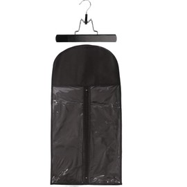 1 Pack Hair Extension Storage Bag Hair Extension Hanger Strong Holder Dust-proof Portable Suit with Transparent Zip Up Closure- Lightweight, Waterproof and Portable (Black, 29 * 60CM)