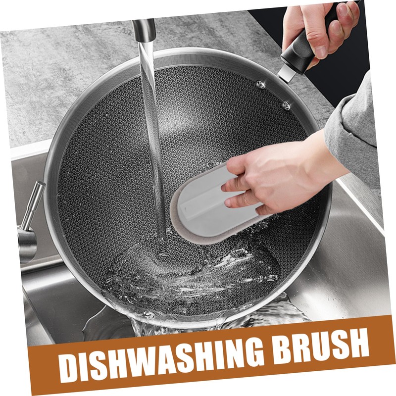 FOMIYES 2-Pack Kitchen Cleaning Brush Dish Scrubber Sponge Multi-use Reusable