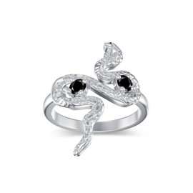 MONGAS Snake Ring 925 Sterling Silver Snake Rings for Women Vintage Snake Jewelry for Women