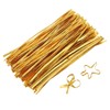 uxcell 6" Twist Ties, Metallic Twist Ties, Reusable Plastic Coated