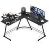 MoNiBloom L Shaped Gaming Desk Computer Corner Table with Metal