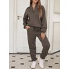 Aleumdr Womens Half Zip Pullover Long Sleeve Sweatshirt Jogger Pants