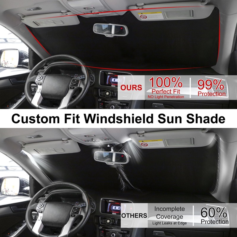 Windshield Sun Shade Custom Fit for 2007-2014 Ford Edge Accessories