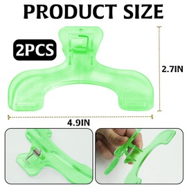 2Pcs Page Holders for Reading, Multifunctional Portable Book Clip Holders Practical Transparent Book Reading Accessories, Book Page Holders for Home School Office Books Magzines Notebook Supplies