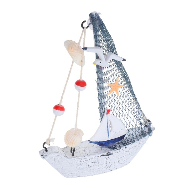 Operitacx Sailboat Model Decoration Wooden Boat Model Miniature Craft for