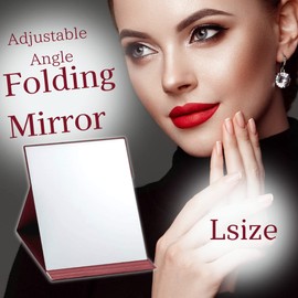 Folding Mirror, HORIUCHI Mirror Made in Japan,Tabletop Mirror, Makeup Mirror,Portable Folding Makeup Mirror