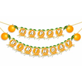 Seyal® Orange Happy Birthday Banner
