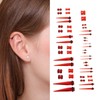48pcs Ear Stretching Kit Heart Shaped Various Sizes Acrylic Tapers