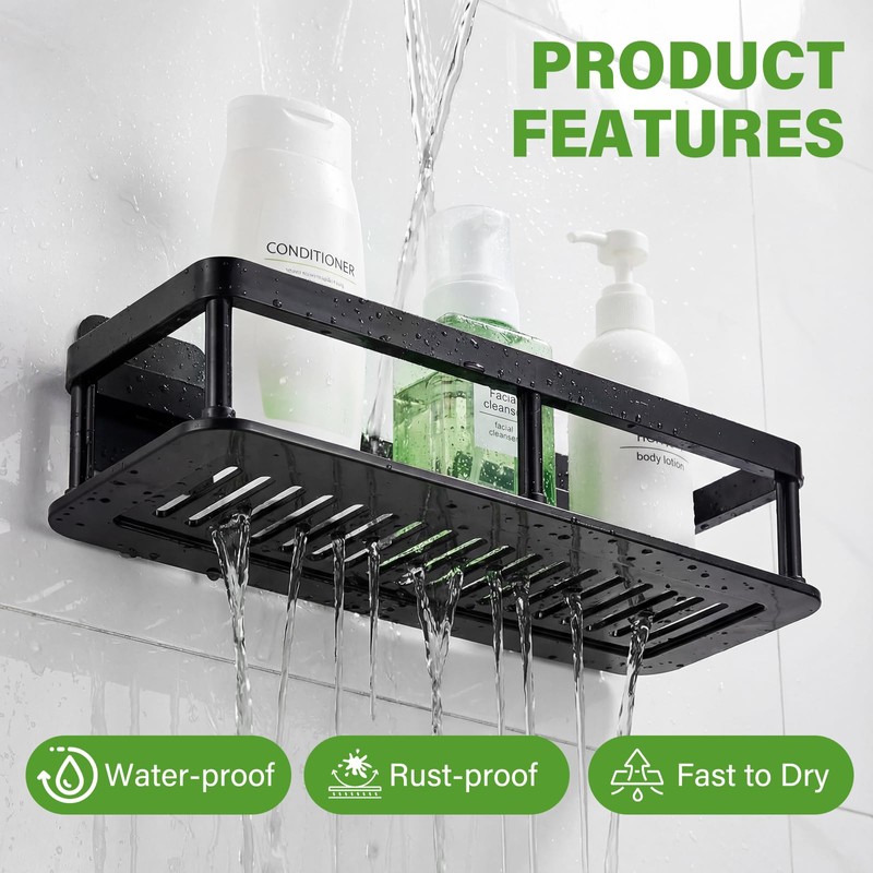 BIUFANTASI 2pc Wall Mounted Floating Shelf, Detachable Storage Rack,No Drill