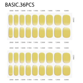 MISS MODA Gel Nail Seal, Curing Type, Nail Seal, Gel Nail Sticker, 5 Piece Gel Nail Set, Nail Sticker, 36 Tips