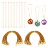 200pcs Christmas Ornament Hanger String, Metallic Cord Tinsel Rope Ornament