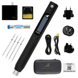 60W Portable USB-C Soldering Iron Kit DX60P 2 Seconds Fast Heating(122F-932℉) Rechargeable and Adjustable Electronic Cell Phone Repair Tools Anti-Static Soldering Pen.