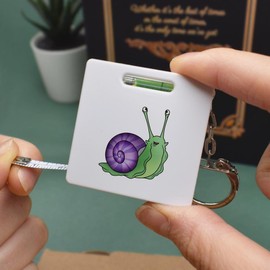 'Happy Snail' Keyring Tape Measure/Spirit Level Tool (KM00041752)