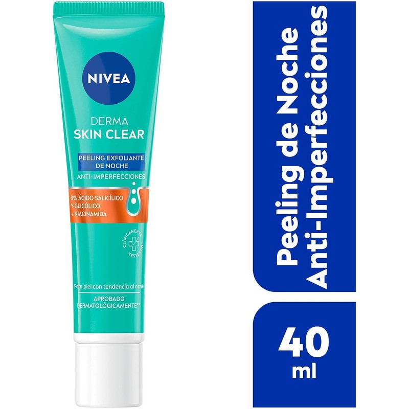 NIVEA Derma Skin Clear Peeling Exfoliante de Noche Anti-imperfecciones (40
