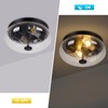Rosient Motion Sensor Outdoor Ceiling Light, Black Modern Design Ceiling
