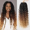 LYCSOU 18 Inch Faux Locs Crochet Hair Soft Goddess Locs