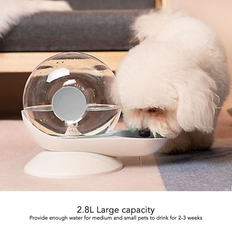 Pet Water Dispenser Snail Shape Automatic Transparent 2.8L Large Capacity