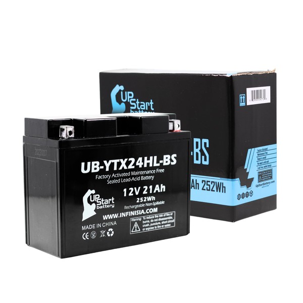 UB-YTX24HL-BS Battery Replacement for 2011 Polaris Wide Track 500 CC
