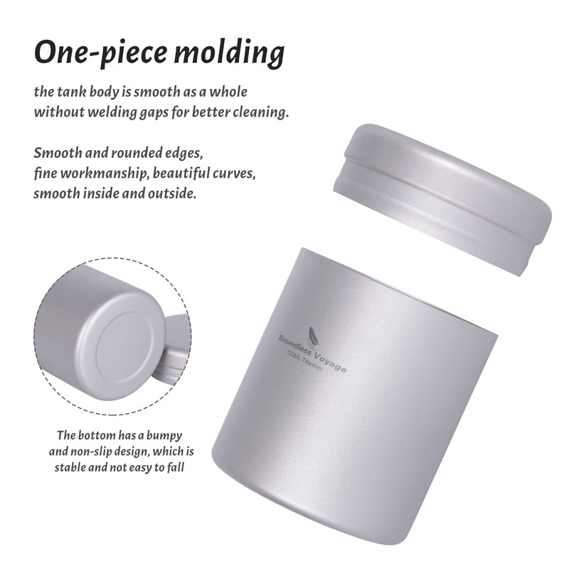 Boundless Voyage Titanium Tea Caddy Tea Canister Ultralight Portable &
