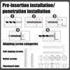 Lineshading 200 Pcs Expanding Plastic Screw Anchors 3/16" Hole White