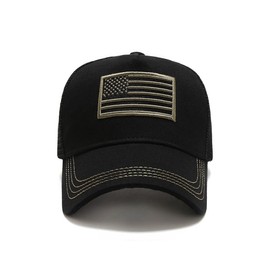 Agturber Mens American Flag Trucker Hat Breathable Mesh Baseball Cap Adjustable Low Profile Snapback Hat Navy Blue