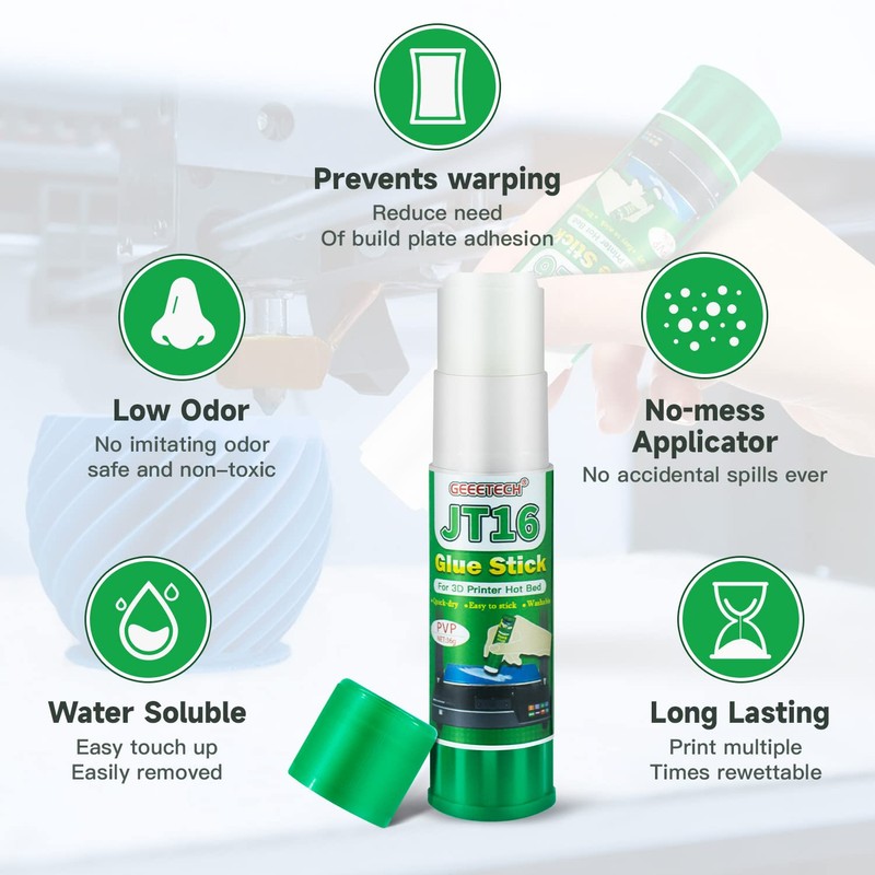 Geeetech 6 Pieces 3D Printer Glue Sticks, 36 Gram Each,