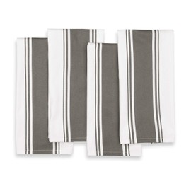 AMOUR INFINI Paños De Cocina A Rayas Clásicas | Paquete De 4 | 28 X 20 Pulgadas, De Gran Tamaño | Paños De Cocina Multiusos | 100% Algodón Hilado En Anillo | Paños De Cocina Altamente Absorbentes |