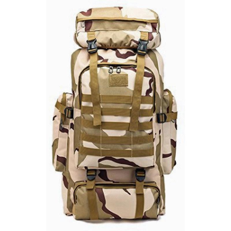 80L Waterproof Camouflage Outdoor Activity Backpacks - Bag Color: Black
