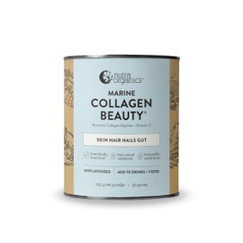 Nutra Organics Beauty Marine Collagen Powder 225 g | Premium Naticol® Collagen & Vitamin C | Plump Skin Wrinkle, Support Elasticty and Hydration, Healthy Hair & Nail Support (37 Serves)