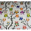 Karina Home Wipe Clean Tablecloth Oilcloth Vinyl Ozzy Owl White