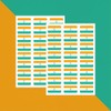PAPERZIP - India Flags – 48 Stickers for Business, Schools,