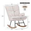 FERPIT Rocking Accent Chair Teddy Upholstered Glider Nursery Accent Chair