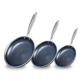 THE COOK'S COMPANY Non-Stick Frying Pan Set - 8-Inch, 9.5-Inch, 11-Inch Skillets with Premium Nonstick Coating for Easy Cleanup and Versatile Cooking