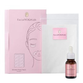 Facial Yoga Lab Lift Up Tape, Wrinkle Removal Tape, Wrinkles Between Eyebrows, Forehead, Mouth, Facial Line, Pull Up Tape, Wrinkle Press (Patches x Serum, 0.3 fl oz (10 ml) Set