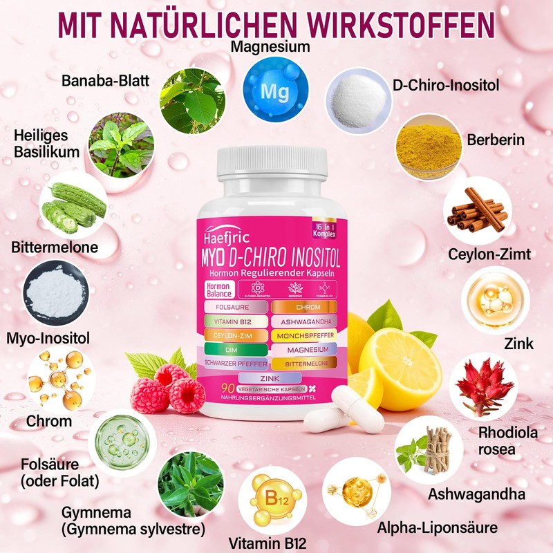 Cortisol Sink + Myo & D-Chiro Inositol Capsules - 13-in-1