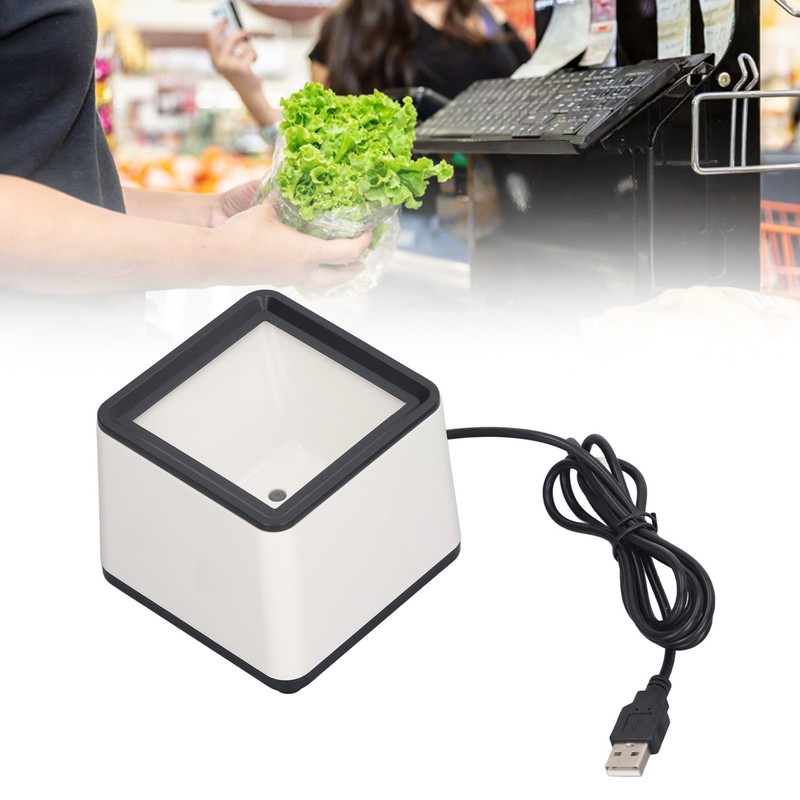 Hands Free Barcode Scanner Voice Announcement Quick Response 2D Desktop