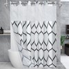 Yiatn No Hook Needed White Shower Curtain with Snap in