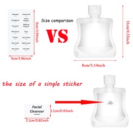 ONLYKXY 140pcs White Bathroom Beauty Organization Labels Refillable Bottle Stickers Skin Care Product Sub-Bottling Label Shampoo Body wash Dispenser Sticker,Cream Toner Makeup Label (0.8inch)