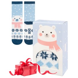 soxo Chenille Socks Women Christmas Gifts Ladies Xmas Sock Womens Gift Presents Ideas 2.5-6.5 Teddy Bear