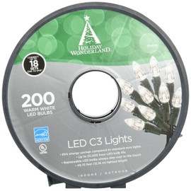 NOMA/INMLITEN-IMPORT 47700-88A 0 200 Count, Warm White, C3, LED Light Set, Green Wire