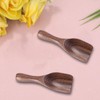 Gosknor 4pcs Wooden Scoops for Jars, 4.33x1.58 Inch Coffee Bean