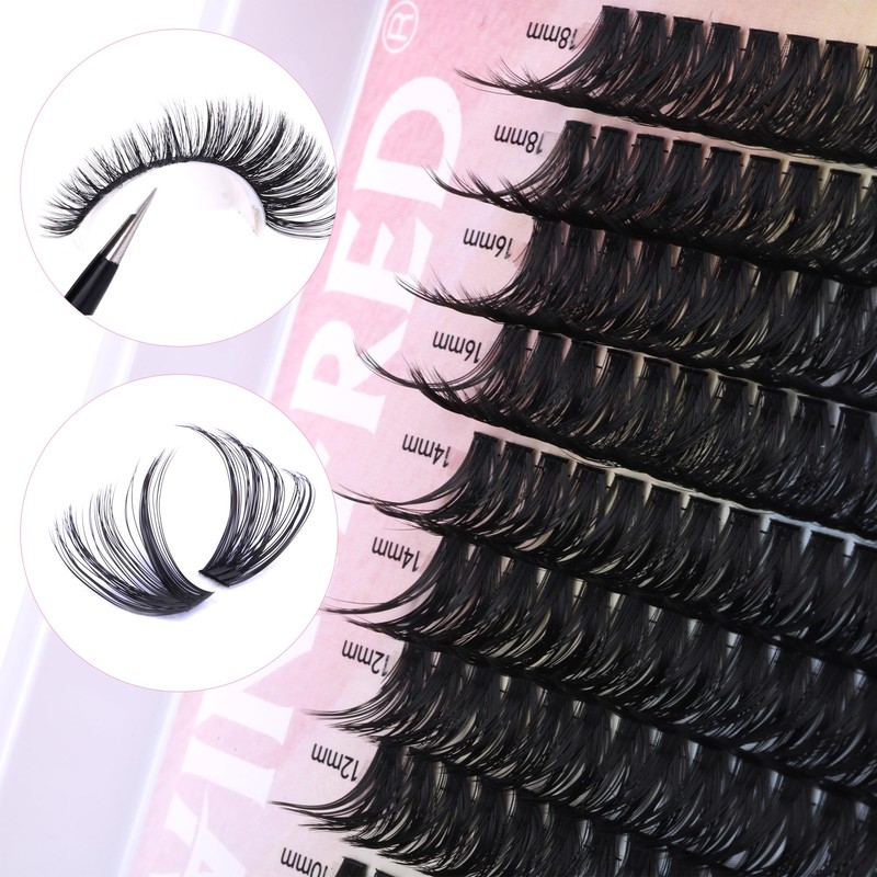 Individual Lashes Wispy Lash Clusters 50D Cluster Eyelash Extensions Eyelash